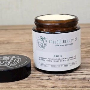 ORGANIC Whipped Grass-Fed beef Tallow face & body Cream With cold pressed organic Jojoba Oil | best Seller unscented balm. afbeelding 1