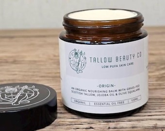 ORGANIC Whipped Grass-Fed beef Tallow face & body Cream With cold pressed organic Jojoba Oil | best Seller unscented balm