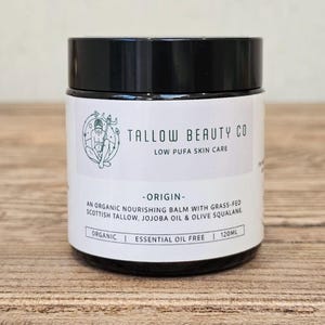 ORGANIC Whipped Grass-Fed beef Tallow face & body Cream With cold pressed organic Jojoba Oil | best Seller unscented balm. 120 Milliliters