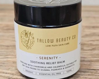 ORGANIC Chamomile and Calendula infused PURE 100% Grass-Fed Beef Tallow Face cream, infused with no seed oils, nontoxic essential oil free.