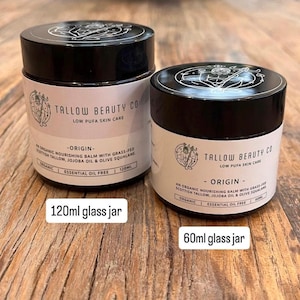 ORGANIC Whipped Grass-Fed beef Tallow face & body Cream With cold pressed organic Jojoba Oil | best Seller unscented balm. afbeelding 2