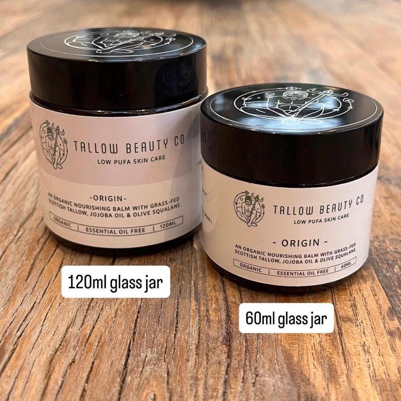 ORGANIC Whipped Grass-Fed beef Tallow face & body Cream With cold pressed organic Jojoba Oil | best Seller unscented balm. afbeelding 2