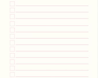 Pink Bow To Do List Printable (Digital Download)