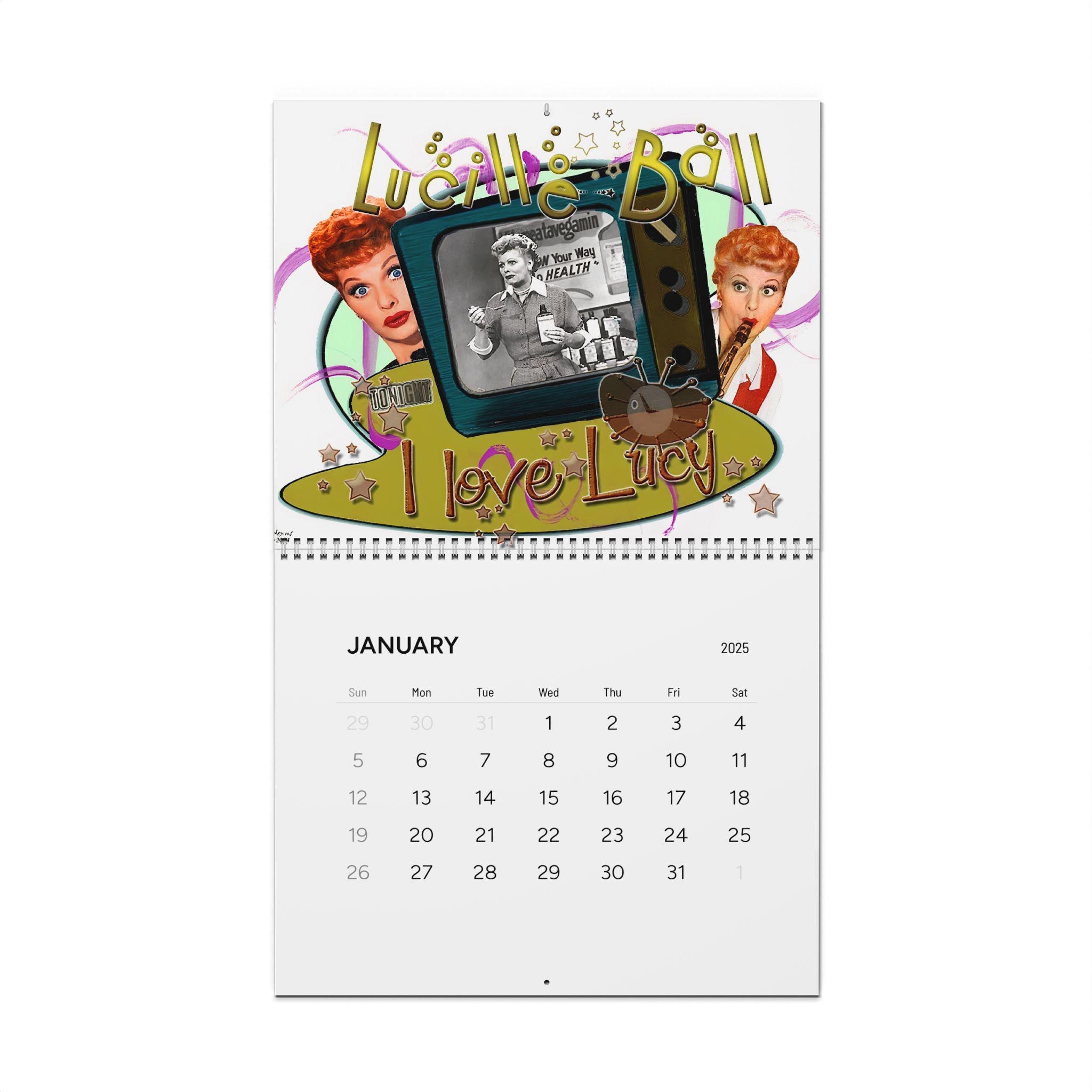 I Love Lucy 2025 Classic Design Wall Calendar | 2 Size