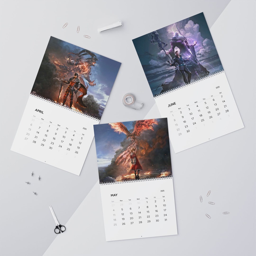 Final Fantasy XVI 2025 Wall Calendar, Gaming Calendar, Video Game