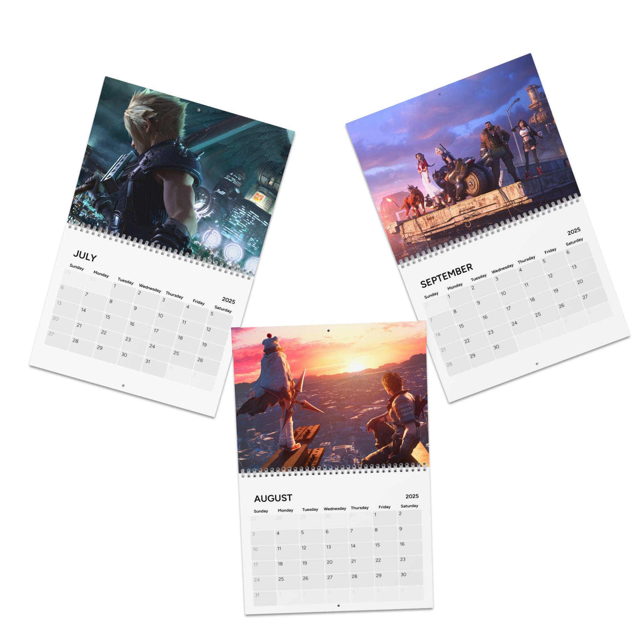 Final Fantasy VII Remake | Rebirth 2025 Wall Calendar, Video