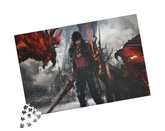 Final Fantasy XVI Jigsaw Puzzle (252, 520, 1014-piece) | Gamer Gift | Clive Poster Art