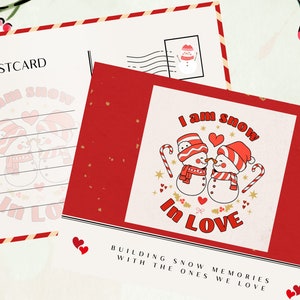 Weihnachtspostkarte, Winter Postkarte, Saisonal, Grüße, Festlich, Digital, Printable, Instant Download,