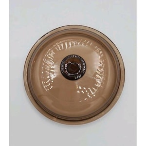 PYREX V1C Corningware Visions Amber Smoke Glass Replacement Lid 5 3/8"