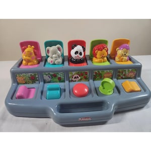 Playschool 1995 Busy Poppin Pals Popup Jungle Animals HASBRO Vintage
