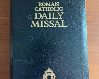 Personalized Black Leather Roman Catholic Daily Missal 1962 - New