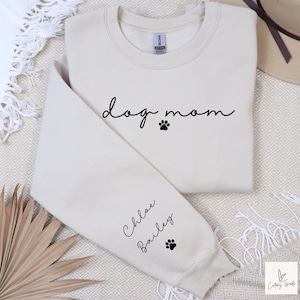 Sweat maman chien, chemise maman chien personnalisée, chemise maman chien, sweat femme, cadeau maman chien, t-shirt maman chien, cadeau de Noël pour maman chien, t-shirt maman chien