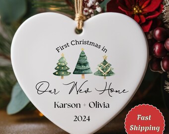 Nuovo addobbo natalizio personalizzato per la casa, regalo per la nuova casa, regalo per il nuovo proprietario di casa, regalo immobiliare personalizzato, regalo di Natale, addobbo personalizzato