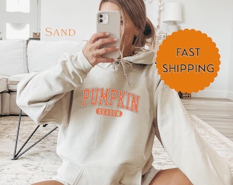 Retro Pumpkin Season Hoodie, Cute Fall Sweatshirt, Pumpkin Shirt, Halloween Bluza Dla Kobiet, Jesienna Bluza Z Kapturem, Jesienna Bluza Z Kapturem, Jesienna Koszulka