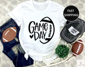 Game Day Shirt, Football Shirt, Game day Tee,  Women's Football Shirt, Game Day Shirt, Football Season Tee, Bella Canvas Game Day Shirt