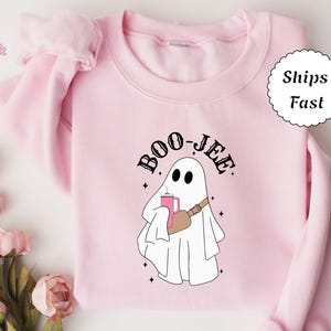 Halloween Boo Jee Geist Sweatshirt, Boo Jee Shirt, gruseliger Geist Shirt, gruseliger Geist Pullover, gruselige Vibes Shirt, Halloween Geschenke