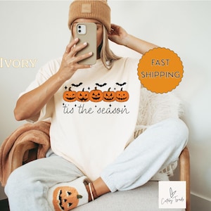Comfort Colors Pumpkin Shirt, Jack-o-Lantern Shirt, Spooky Season tshirt, Fall Shirts, Halloween Pumpkin Shirt, Halloween Tee, Pumpkin Tee,