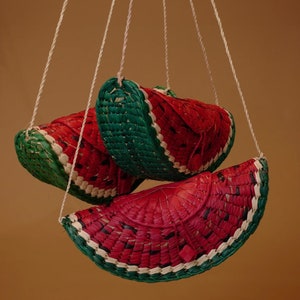 Handmade Palm Bags - Watermelon  and Strawberry Designs - Eco-Friendly and Stylish Accessories