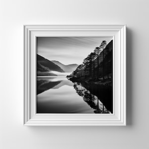 Thirlmere Lake District Black and White Fine Art Landscape Print of the The Lake District National Park