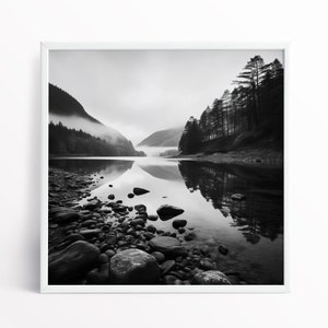 Thirlmere Lake District Black and White Fine Art Landscape Print of the The Lake District National Park