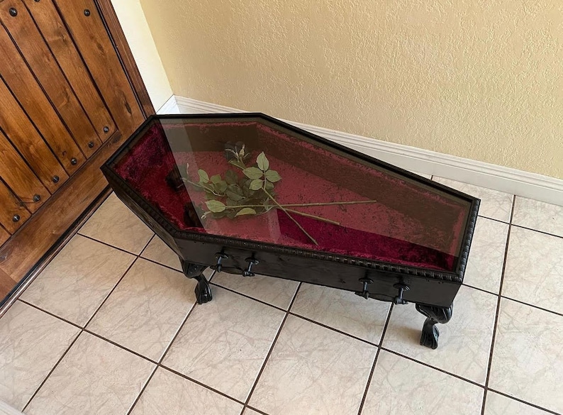 Coffin Coffee Table Gothic Home Decor Etsy