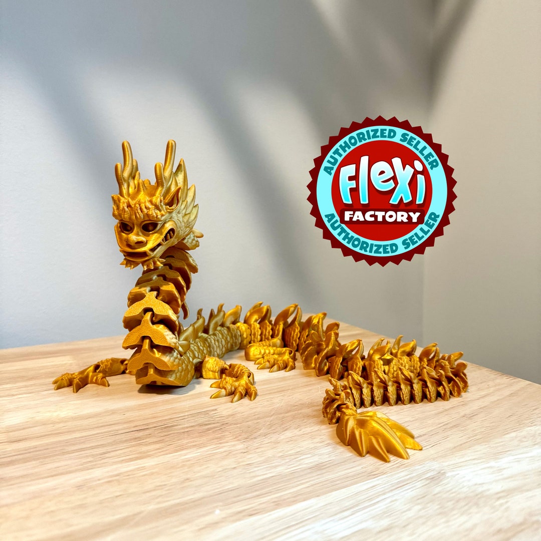 Imperial Dragon Flexi Articulated Fidget Toy Flexifactory 3D Printed - Etsy