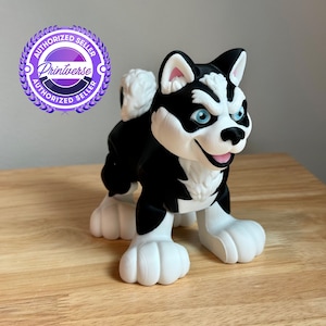 Husky Dog - Flexi Articulated Fidget Toy - 3D Printed - Printverse