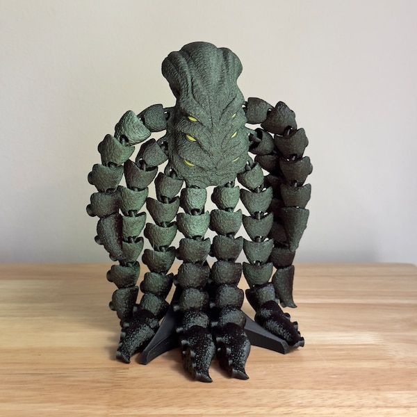 Cthulhu Articulated Wall Art - Gothic Wall Decor - Gift for Lovecraft Fan - 3D Printed - Pipe Cox