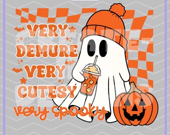 Muy recatado, muy tierno, muy espeluznante, PNG espeluznante, PNG fantasmal, PNG de Halloween, Descarga digital, Sublimación