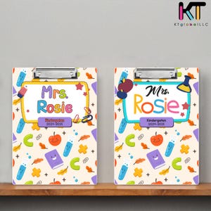 Personalized Teacher Clipboard with Name, Custom Acrylic Clipboard, Teacher Appreciation Gift, Back to School Supplies, Gift for End of Year