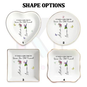 Handmade Watercolor Birth Flower Ring Dish – Personalized Gift for Her, Bridesmaid Gift