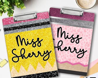 Personalized Acrylic Clipboard for Teacher, Custom Name Clipboard, Teacher Thank You Gift, Back To School Present,  Classroom Supply