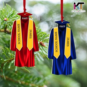 Personalized Graduation Ornament 2025, Graduation Ornament Class of 2025, Custom Ornament Gift, High School and College Graduated Gifts