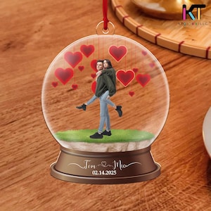 Personalized Couple Photo Ornament, Couple Photo Ornament, Valentine&#39;s Gift For Him Her, Couple Ornament, Couples Gifts, Anniversary Gift