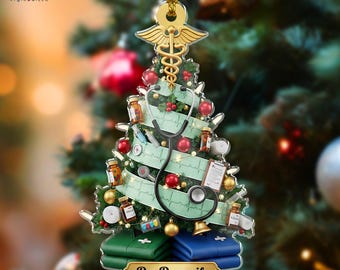 Personalized Doctor Christmas Ornament: Medical Tree Keepsake, Gift for Healthcare Staff