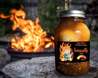 Egg Man's Pickled Eggs - Insanity 2.0 Flavor - Fire Hot!!! 608