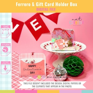 Ferrero & Gift Card Holder Box, Chocolate Box file, Silhouette cut files, Cricut cut files