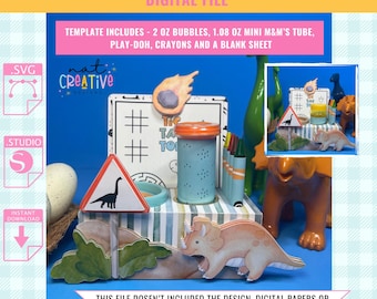 Coloring and Activity Box 01 Template, SVG and .Studio files, Silhouette cut files, Cricut cut files