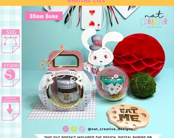 Dome Mini Hazelnut Jar and Play-doh Holder Box Template, Digital File, SVG and .Studio files, Silhouette cut files, Cricut cut files