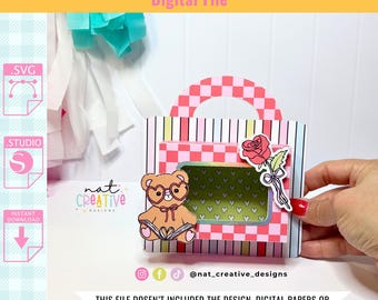Envelope Favor Box Template, SVG and .Studio files, Silhouette cut files, Cricut cut files