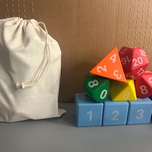 Giant foam polyhedral dice set  (9)