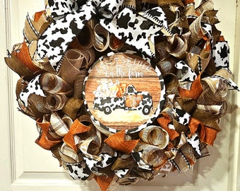 Life Is Better on the Farm wreath