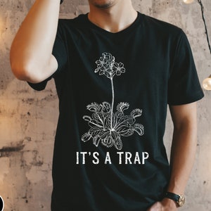 Venus Fly Trap Carnivorous Plant Shirt, Its a Trap Vintage Shirt, for-men-shirt, Personal Giftful Plantlover, Unisex Heavy Cotton Tee