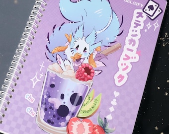 Reusable Sticker Collection Book - size B5 | Squirrel Raspberry リスラズベリー | by Delsify