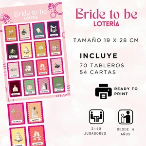 Bridal Shower Lotería Game: 70 Unique Boards (Digital Download)