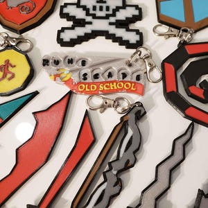 OSRS-itemsleutelhanger: op Runescape geïnspireerde aanpasbare 3D-geprinte sleutelhanger