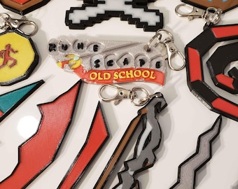 OSRS Item Keychain: Runescape Inspired Customizable 3D Printed Keychain