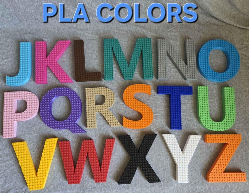 Custom Brick Style Letters | LEGO Compatible | Customizable | 3D ...