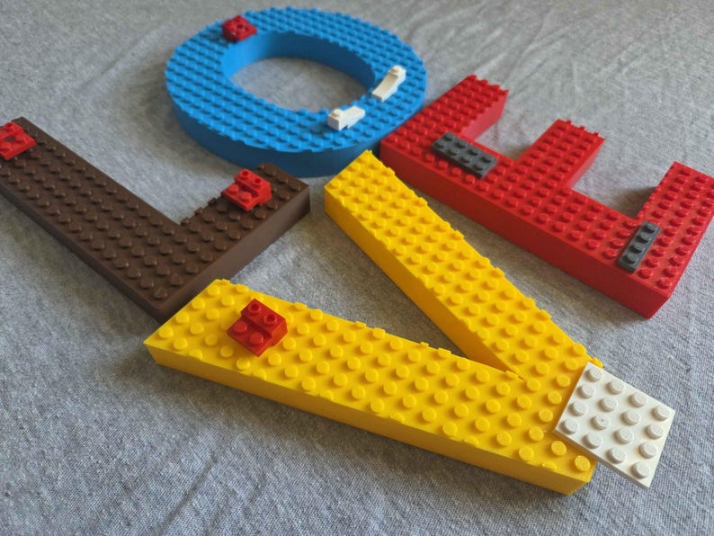 Custom Brick Style Letters | LEGO Compatible | Customizable | 3D ...