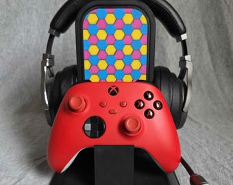 Custom 3D Printed Headphone Controller Stand | Universal Gaming Desk Dock 15+ Colors